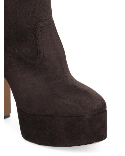 Casadei Brown Platform Ankle Boots