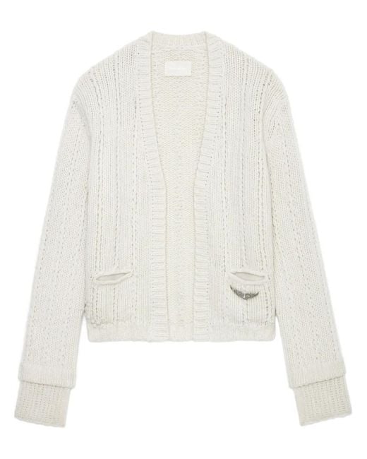 Zadig & Voltaire White Travy Cardigan