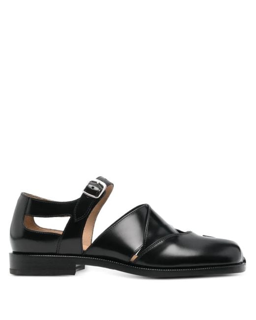 Maison Margiela Black Tabi Leather Sandals