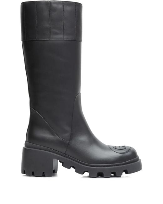 Gucci Black Interlocking G Boots