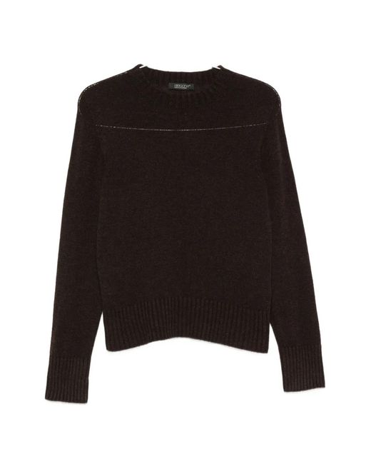Aragona Black Ribbed-Trim Sweater