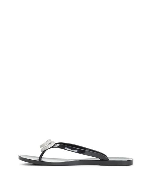 Mach & Mach White Crystal-Embellished Sandals