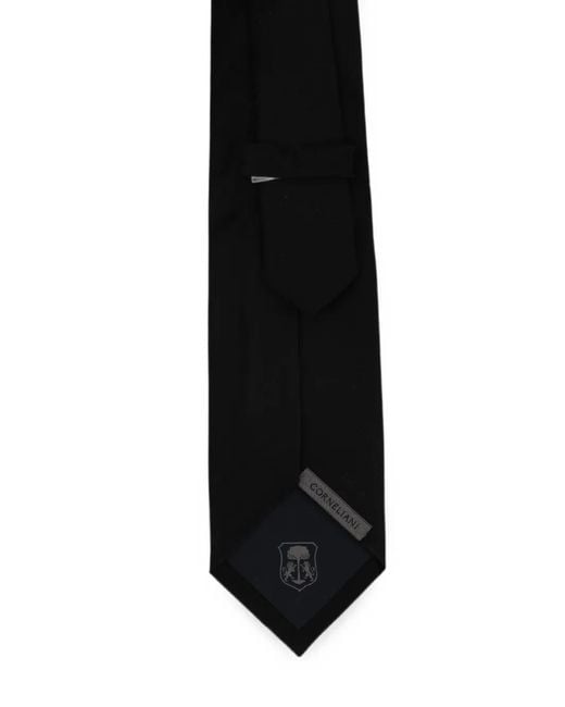 Corbata De Seda Corneliani de hombre de color Black