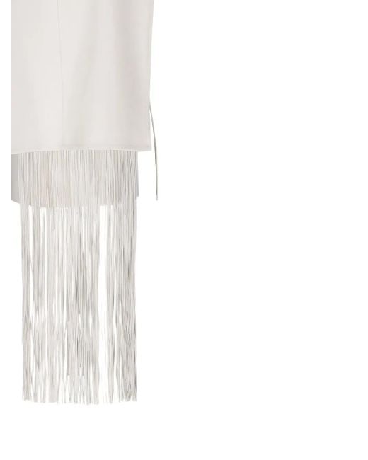 Sportmax フリンジヘム ノースリーブトップ White