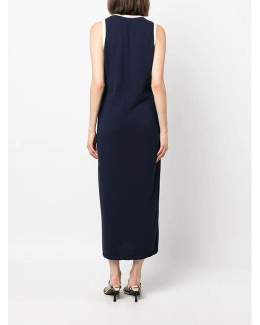 Giuliva Heritage Blue Lisa Cotton-Blend Midi Dress