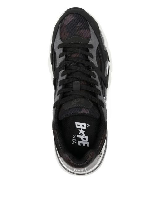 A Bathing Ape Black Star-Embellished Trainers for men