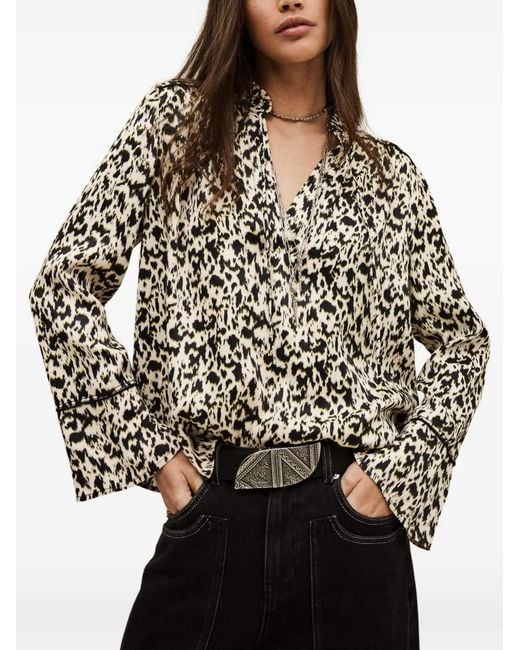 Ba&sh White Pia Patterned Blouse