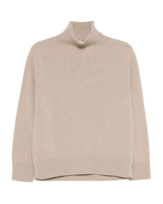 Pull En Cachemire À Col Montant Max Mara en coloris Natural