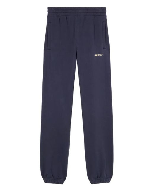 Off-White c/o Virgil Abloh Blue Ink Logo-Print Track Pants