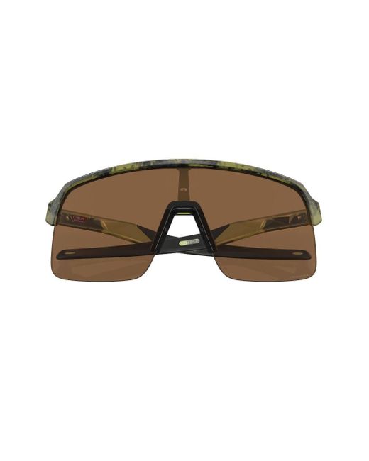 Oakley Brown Sutro Lie Chrysalis Shield-frame Sunglasses for men
