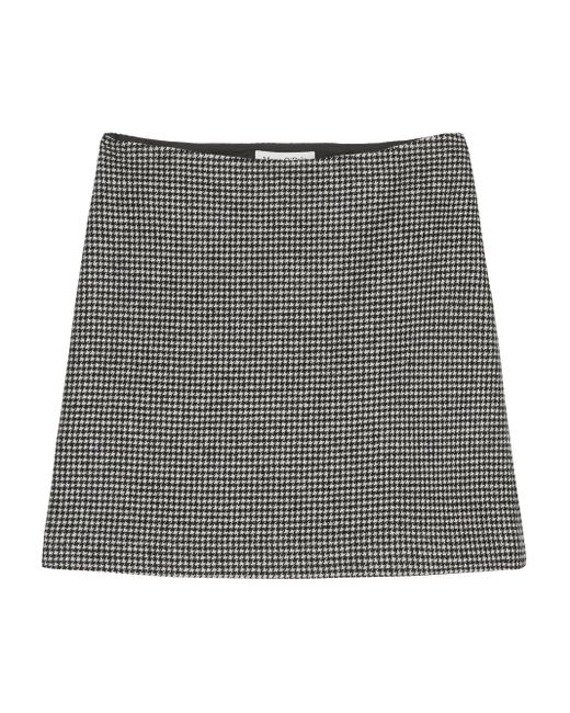 Marc O' Polo Gray Houndstooth-Pattern Miniskirt
