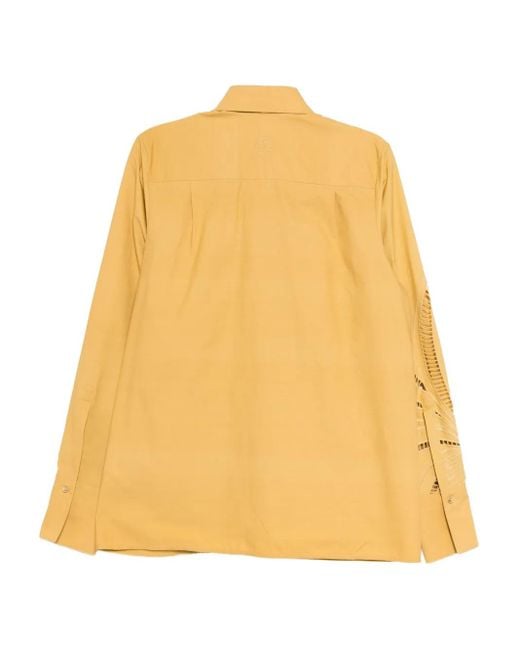 Elie Saab Metallic Embroidered Cotton Shirt