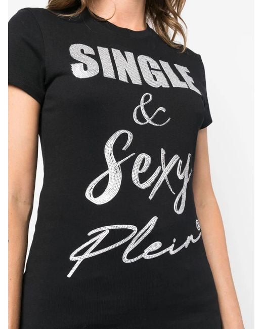 Philipp Plein Black Graphic-Print Cotton T-Shirt