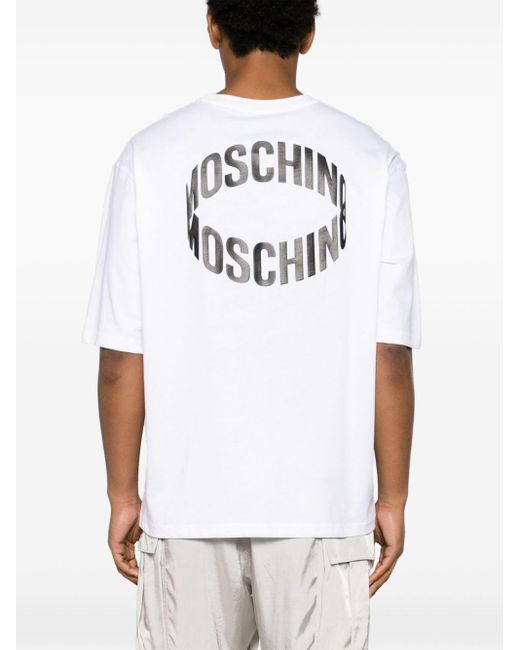 Moschino Katoenen T-shirt Met Logo-reliëf in het White voor heren