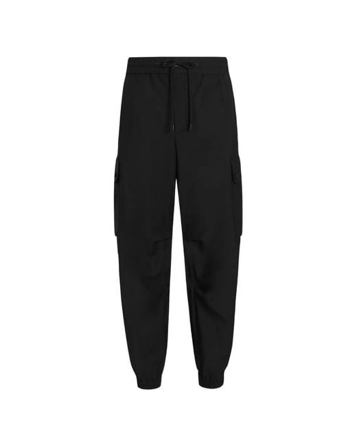 Dolce & Gabbana Black Wool-Blend Jogging Trousers for men