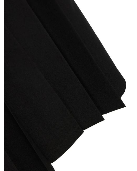 Comme des Garçons Black Gabardine Belted Pleated Midi Dress