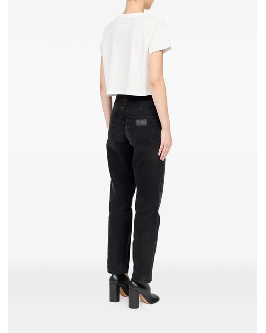 MM6 by Maison Margiela White Flipped-Print Overdyed T-Shirt