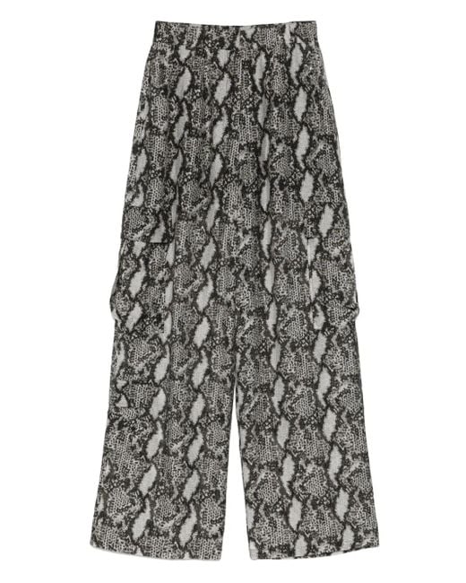IRO Gray Printed Cargo Pants