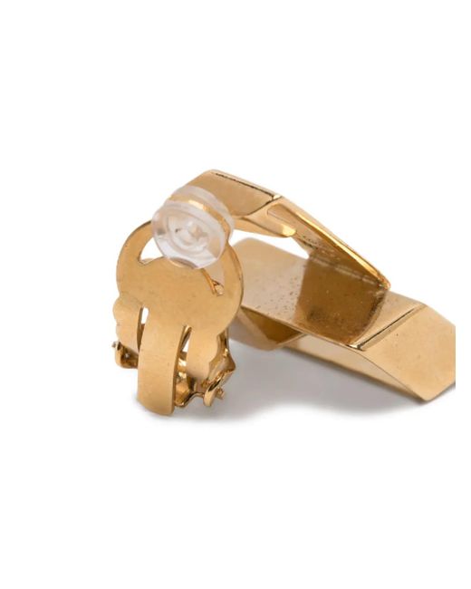 Wouters & Hendrix Metallic Geometric Clip-On Earrings