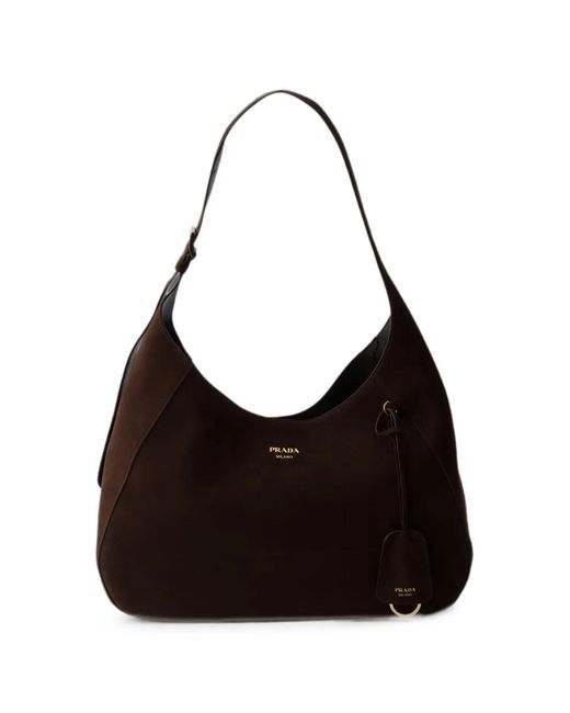 Prada Black Large Suede Bag