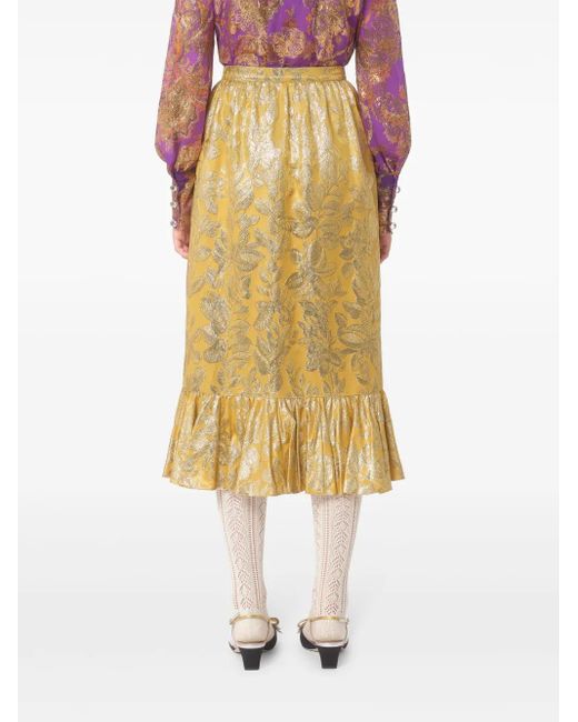 Valentino Garavani Yellow Apres L'Hiver Skirt