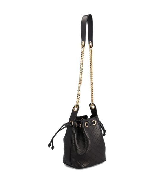Saint Laurent Black Cassandre Quilted Bucket Bag