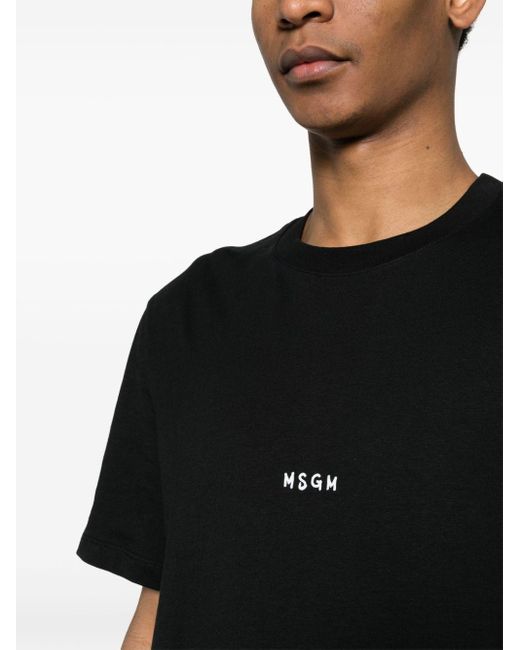 MSGM T-shirt Met Logoprint in het Black voor heren
