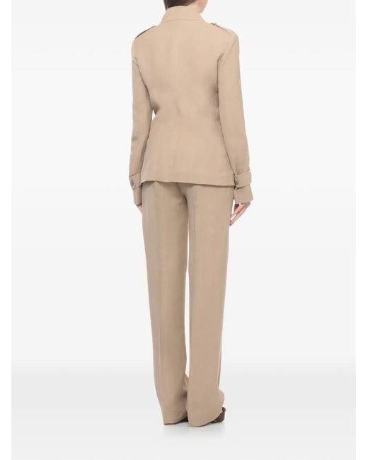 Antonelli Natural Multi-Pocket Fitted Jacket