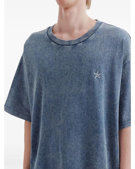 FIVE CM Blue T-Shirt À Étoile Appliquée for men