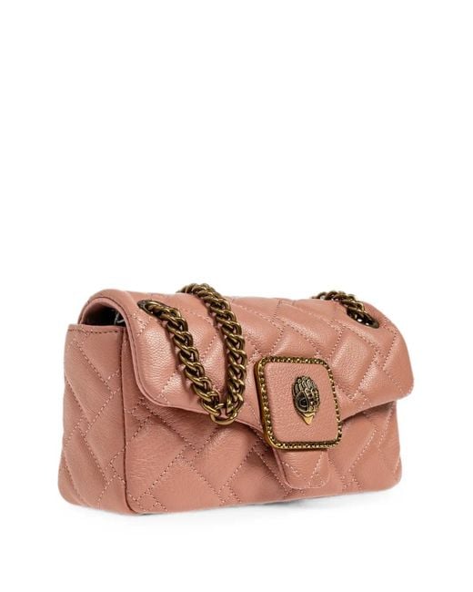 Kurt Geiger Pink Mini Pimlico Quilted Leather Shoulder Bag
