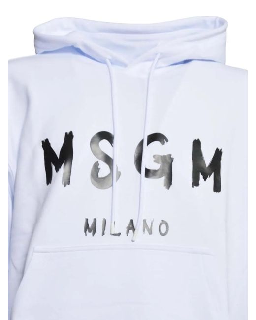 MSGM Blue Logo Hoodie for men