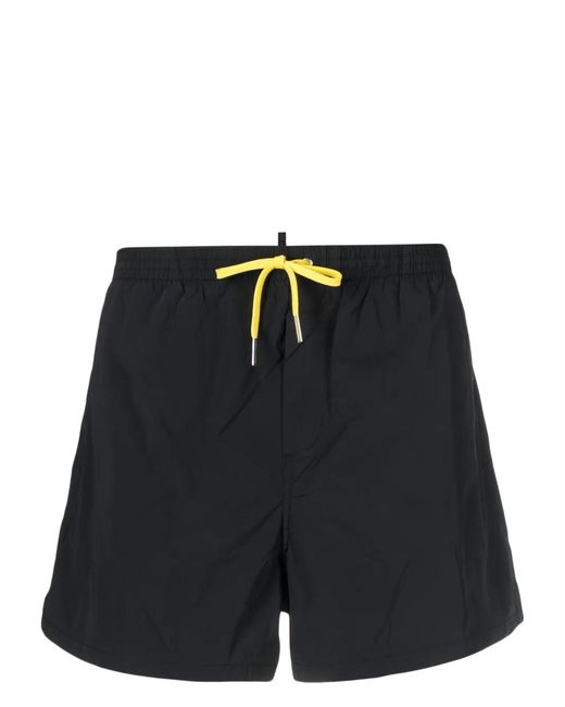 DSquared² Black X Pac- Logo-Print Swim Shorts for men