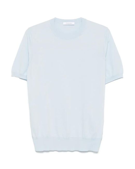 Cruciani Fein Gestricktes T-Shirt in White für Herren