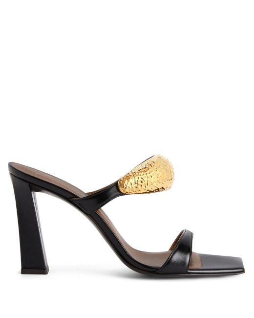 Giuseppe Zanotti Gz-ania 90mm レザーサンダル Metallic