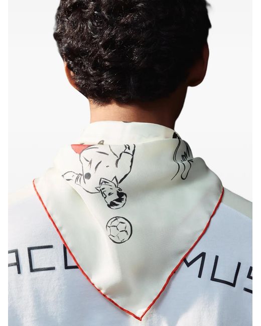Jacquemus Gray The Supporter Silk Scarf