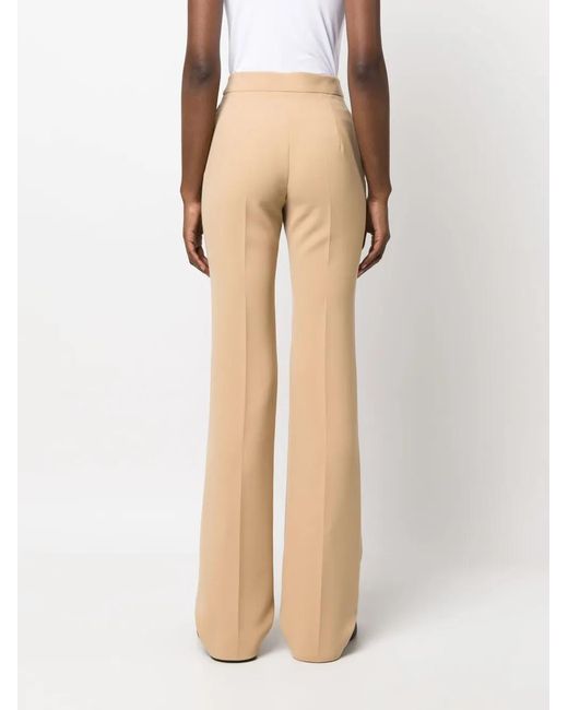 Moschino Natural High-Waist Wide-Leg Trousers