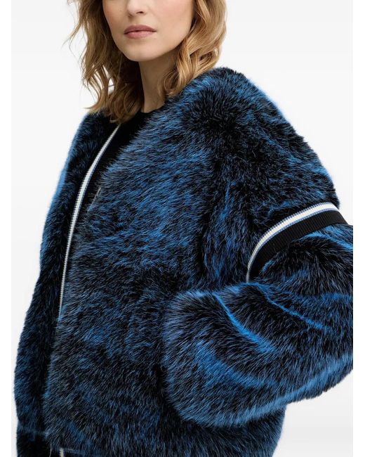 Guess Blue Katia Striped-Trim Jacket