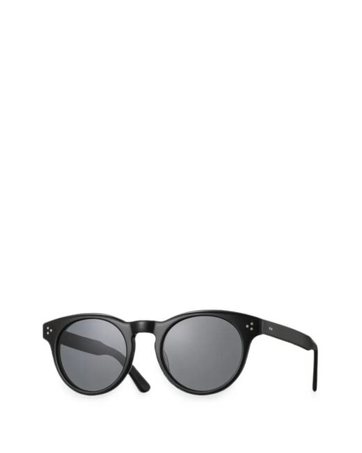 Eyevan 7285 Gray Luminous-E Round-Frame Sunglasses