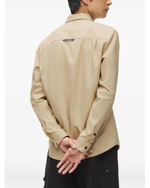 Karl Lagerfeld Natural Kameo Button Shirt for men