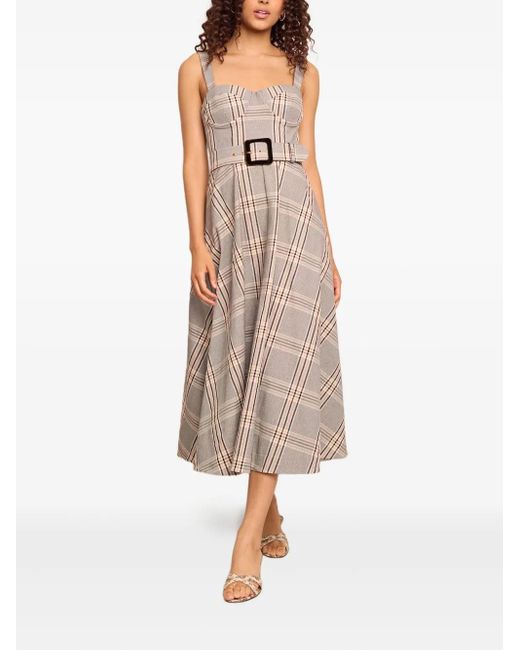 Cara Cara Gray Calypso Belted Bustier Midi Dress