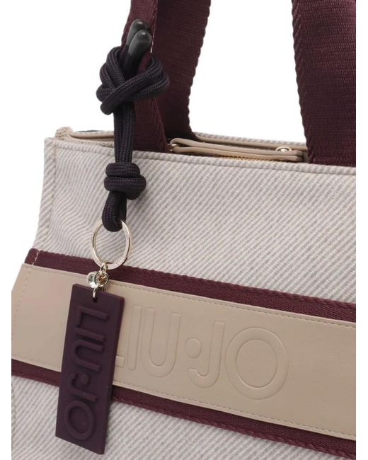 Liu Jo Multicolor Sac À Main En Sergé À Logo Embossé
