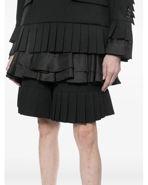 Noir Kei Ninomiya Black Pleated Shorts