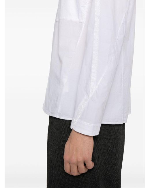 Camicia con colletto a cinturino di Transit in White da Uomo