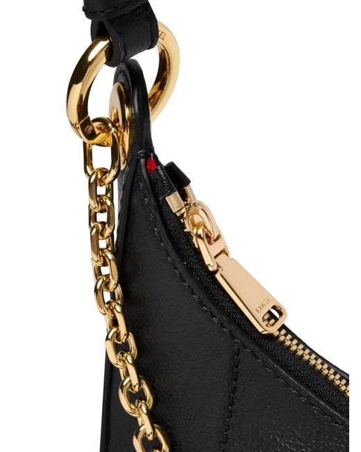 Lancel Black Croisette Chain-Strap Shoulder Bag