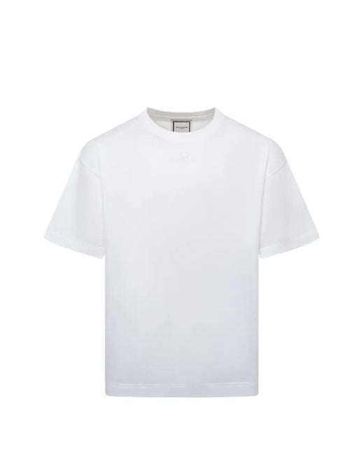 Wooyoungmi White Logo-Embroidered T-Shirt for men