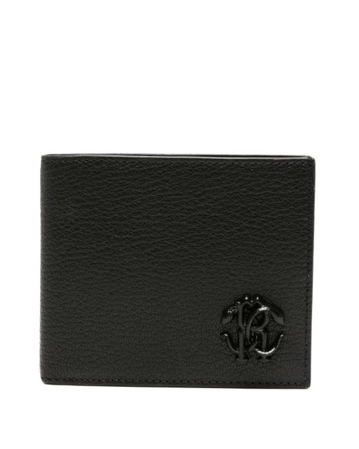 Roberto Cavalli Black Rc-plaque Bi-fold Wallet for men