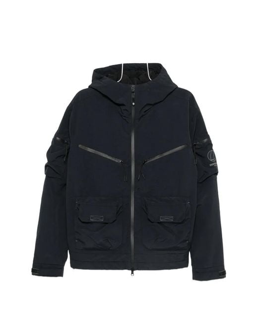 Murphy & Nye Blue Hooded Multi-Pocket Jacket for men