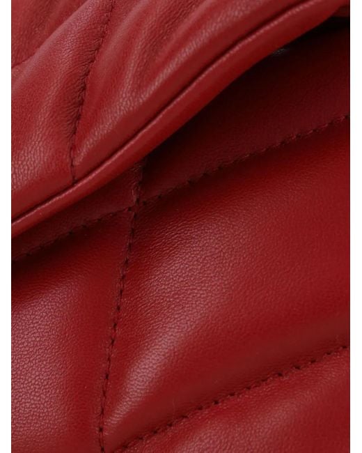 Saint Laurent Leather Crossbody Bag Red