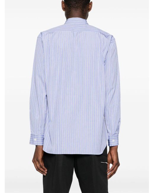 Striped cotton shirt Comme des Garçons pour homme en coloris Blue
