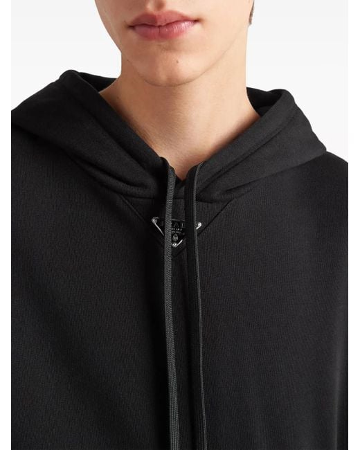 Prada Fleece Jack Met Logo in het Black voor heren